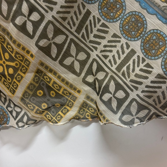 Elegant Y2K Paisley Print Women's Top size 18 Bohemian Fairy Beaded - Picture 2 of 7